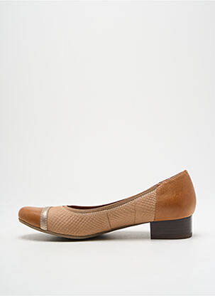 Ballerines matière lisse talon plat jusqu'à 3cm marron EMILIE KARSTON femme