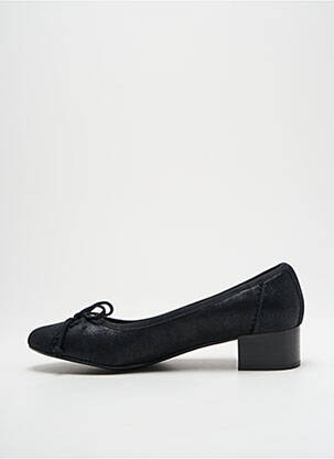 Escarpins tissage satiné talon plat jusqu'à 3cm noir EMILIE KARSTON femme