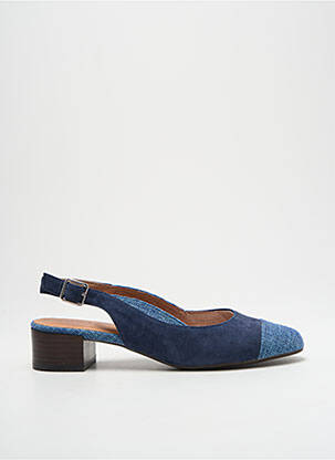 Sandales/nu pieds type de semelle amortissante talon de 4 à 6cm bleu EMILIE KARSTON femme