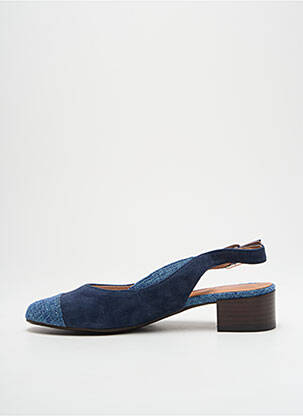 Sandales/nu pieds type de semelle amortissante talon de 4 à 6cm bleu EMILIE KARSTON femme