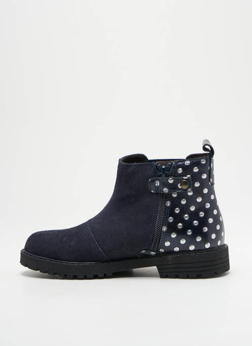 Bottines/boots tissage satiné talon bas bleu HUSH PUPPIES fille