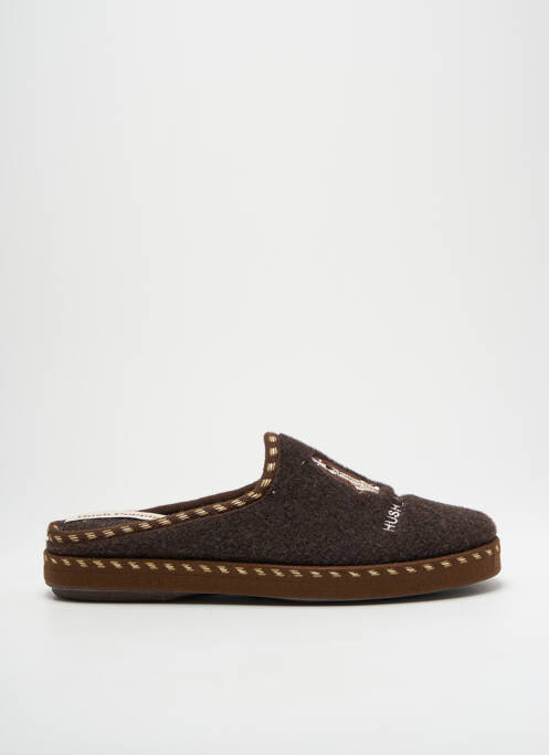 Chaussons/Pantoufles marron HUSH PUPPIES pour homme