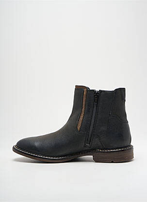 Bottines/boots fermeture zippée talon bas noir JOSEF SEIBEL homme
