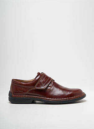 Chaussures de confort tissage satiné talon bas marron JOSEF SEIBEL homme
