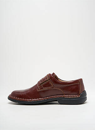 Chaussures de confort tissage satiné talon bas marron JOSEF SEIBEL homme