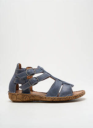 Sandales/nu pieds matière lisse talon plat jusqu'à 3cm bleu JOSEF SEIBEL femme