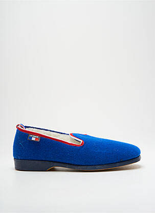 Chaussons/pantoufles bout rond bout rond bleu LA VAGUE homme