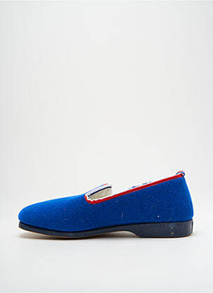 Chaussons/pantoufles bout rond bout rond bleu LA VAGUE homme
