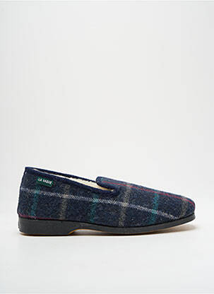 Chaussons/pantoufles bout rond bout rond bleu LA VAGUE homme