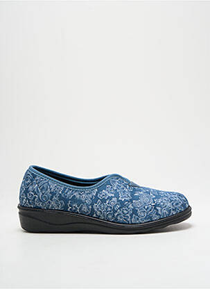 Chaussons/pantoufles voute plantaire talon plat jusqu'à 3cm bleu ROMIKA femme