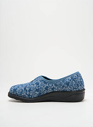 Chaussons/pantoufles voute plantaire talon plat jusqu'à 3cm bleu ROMIKA femme
