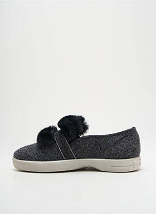 Chaussons/pantoufles tissage satiné talon plat jusqu'à 3cm gris ROMIKA femme