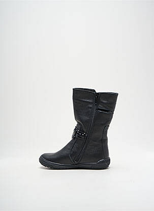 Bottes tissage satiné bout rond noir BOPY fille