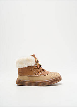 Bottines/boots matière lisse bout rond marron KOUKI garçon