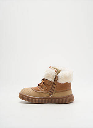 Bottines/boots matière lisse bout rond marron KOUKI garçon