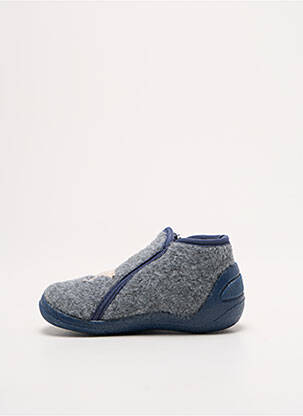 Chaussons/pantoufles fermeture zippée bout rond gris BOPY garçon