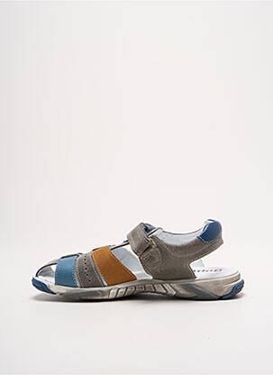 Sandales/nu pieds tissage satiné bout rond gris BOPY garçon