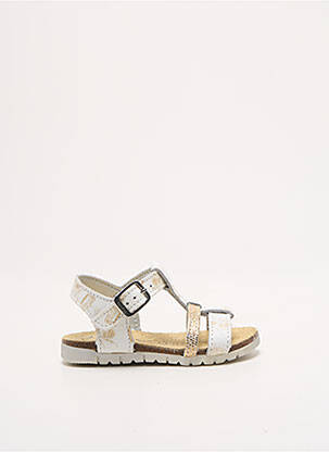Sandales/nu pieds tissage satiné bout ouvert blanc BOPY fille