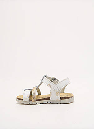 Sandales/nu pieds tissage satiné bout ouvert blanc BOPY fille