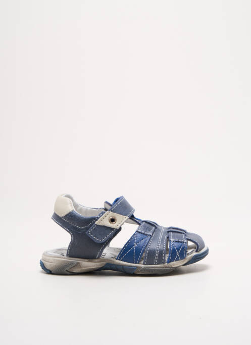 Sandales/nu pieds tissage satiné bout rond bleu BOPY garcon
