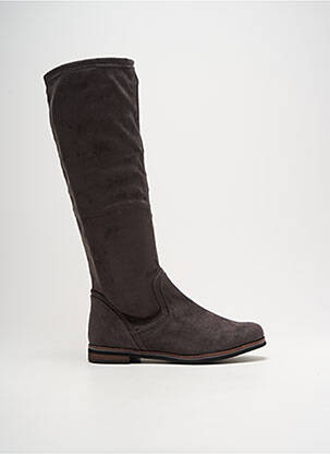 Bottes bout rond talon plat jusqu'à 3cm gris CAPRICE femme