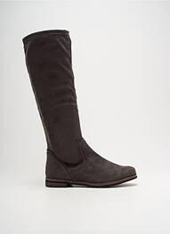 Bottes bout rond talon plat jusqu'à 3cm gris CAPRICE femme