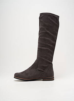 Bottes bout rond talon plat jusqu'à 3cm gris CAPRICE femme