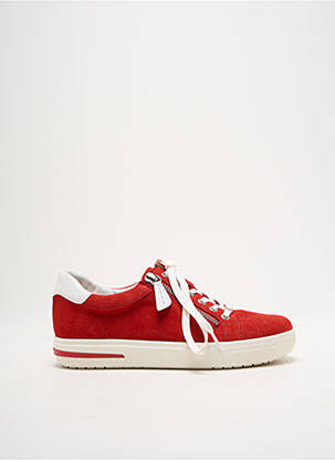 Baskets fermeture zip et lacets talon plat jusqu'à 3cm rouge CAPRICE femme