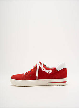 Baskets fermeture zip et lacets talon plat jusqu'à 3cm rouge CAPRICE femme