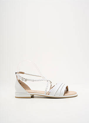 Sandales/nu pieds chiquet talon plat jusqu'à 3cm blanc CAPRICE femme