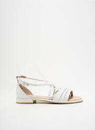 Sandales/nu pieds chiquet talon plat jusqu'à 3cm blanc CAPRICE femme