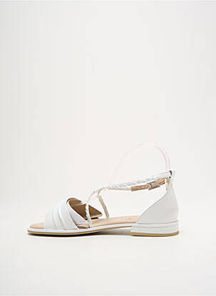 Sandales/nu pieds chiquet talon plat jusqu'à 3cm blanc CAPRICE femme