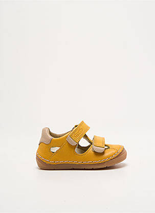 Sandales/nu pieds matière lisse bout rond jaune FRODDO garcon