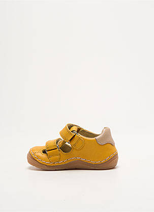 Sandales/nu pieds matière lisse bout rond jaune FRODDO garcon