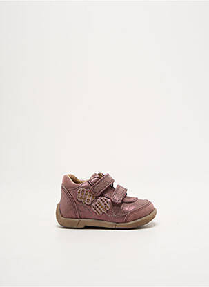 Baskets tissage satiné bout rond violet FRODDO fille