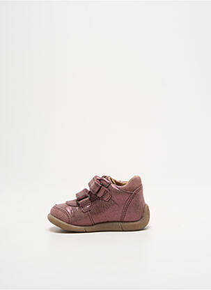 Baskets tissage satiné bout rond violet FRODDO fille