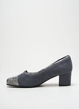 Escarpins nubuck talon de 4 à 6cm gris ZANY femme