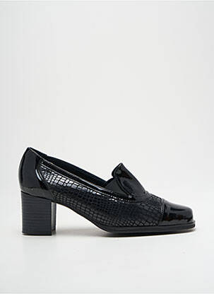 Mocassins matière lisse talon de 4 à 6cm noir ZANY femme
