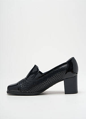 Mocassins matière lisse talon de 4 à 6cm noir ZANY femme
