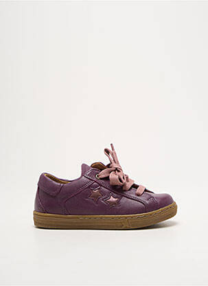 Baskets matière lisse bout rond violet FRODDO fille