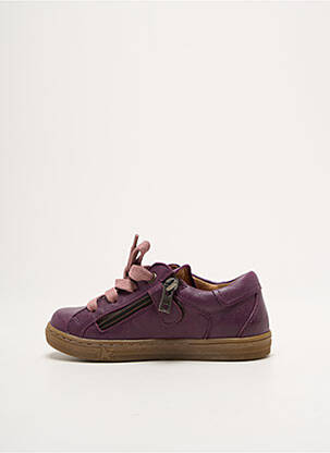 Baskets matière lisse bout rond violet FRODDO fille