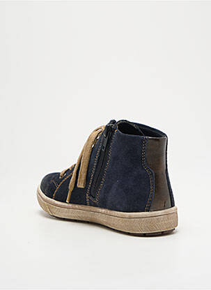 Baskets tissage satiné bout rond bleu RIEKER fille