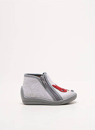 Chaussons/pantoufles fermeture zippée bout rond gris BELLAMY garçon