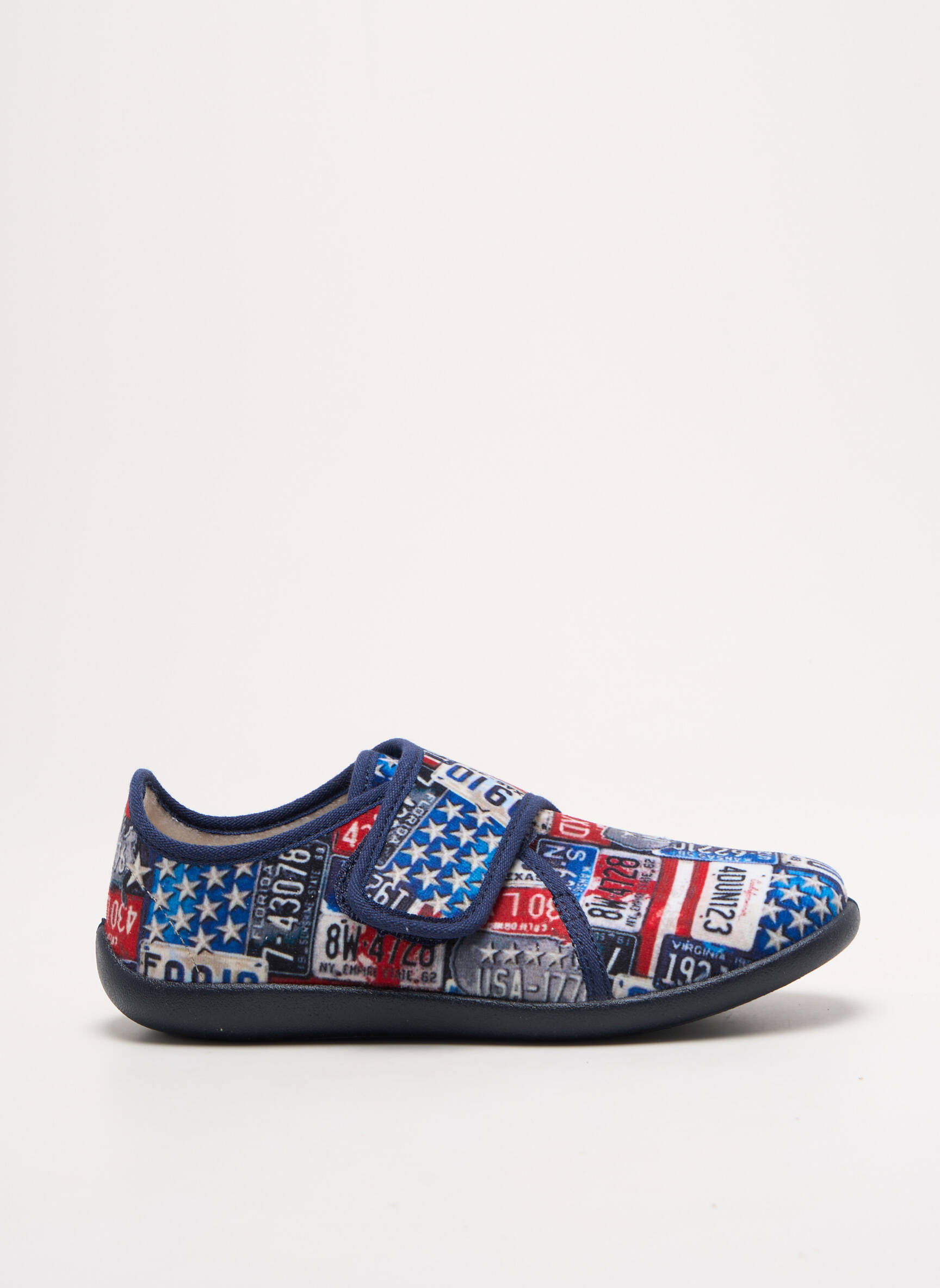 Chaussons/Pantoufles Fermeture Scratch Bleu Bellamy Enfant