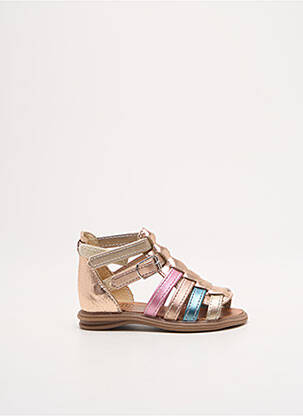 Sandales/nu pieds tissage satiné bout ouvert or BELLAMY fille