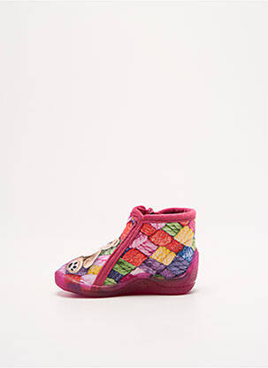 Chaussons/pantoufles fermeture zippée bout rond rose BELLAMY fille