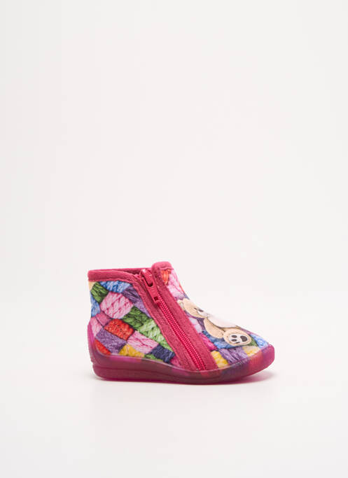 Chaussons/pantoufles fermeture zippée bout rond rose BELLAMY fille