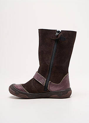 Bottes nubuck bout rond marron BELLAMY fille