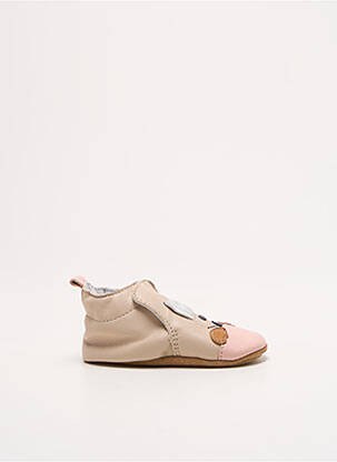 Chaussons/pantoufles tissage satiné bout rond rose BELLAMY fille