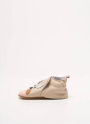 Chaussons/pantoufles tissage satiné bout rond rose BELLAMY fille